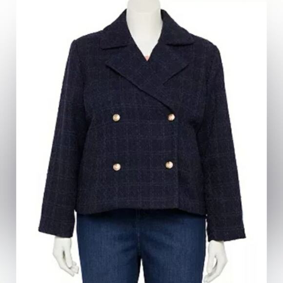 Lauren Conrad Double Breasted Pea Coat 3X - Picture 1 of 10